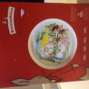 ROYAL DOULTON Bunnyskins 3pc melamine set new in box children's dinner set